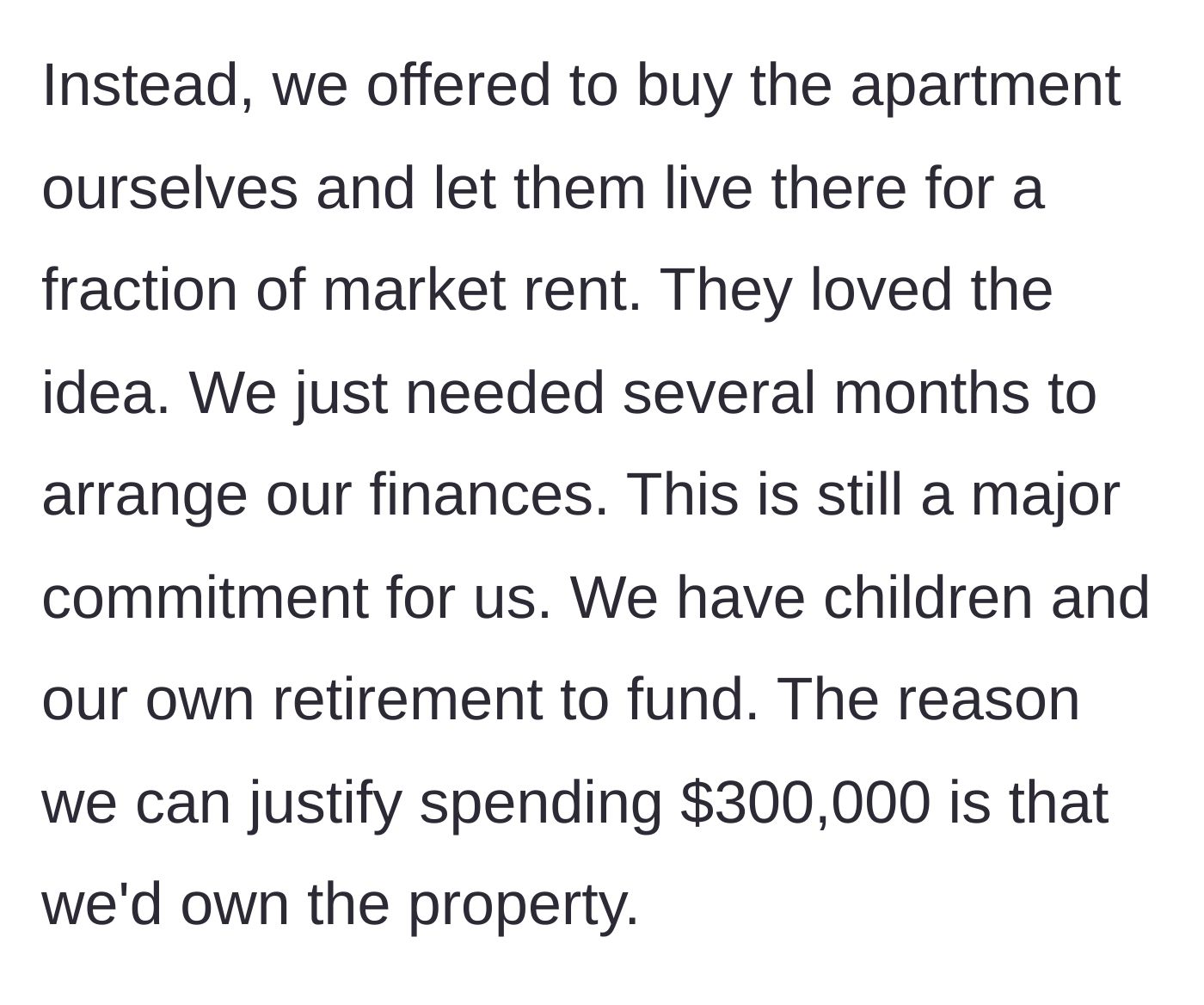 Story part 3 - A signed real estate contract representing a $300,000 investment property.