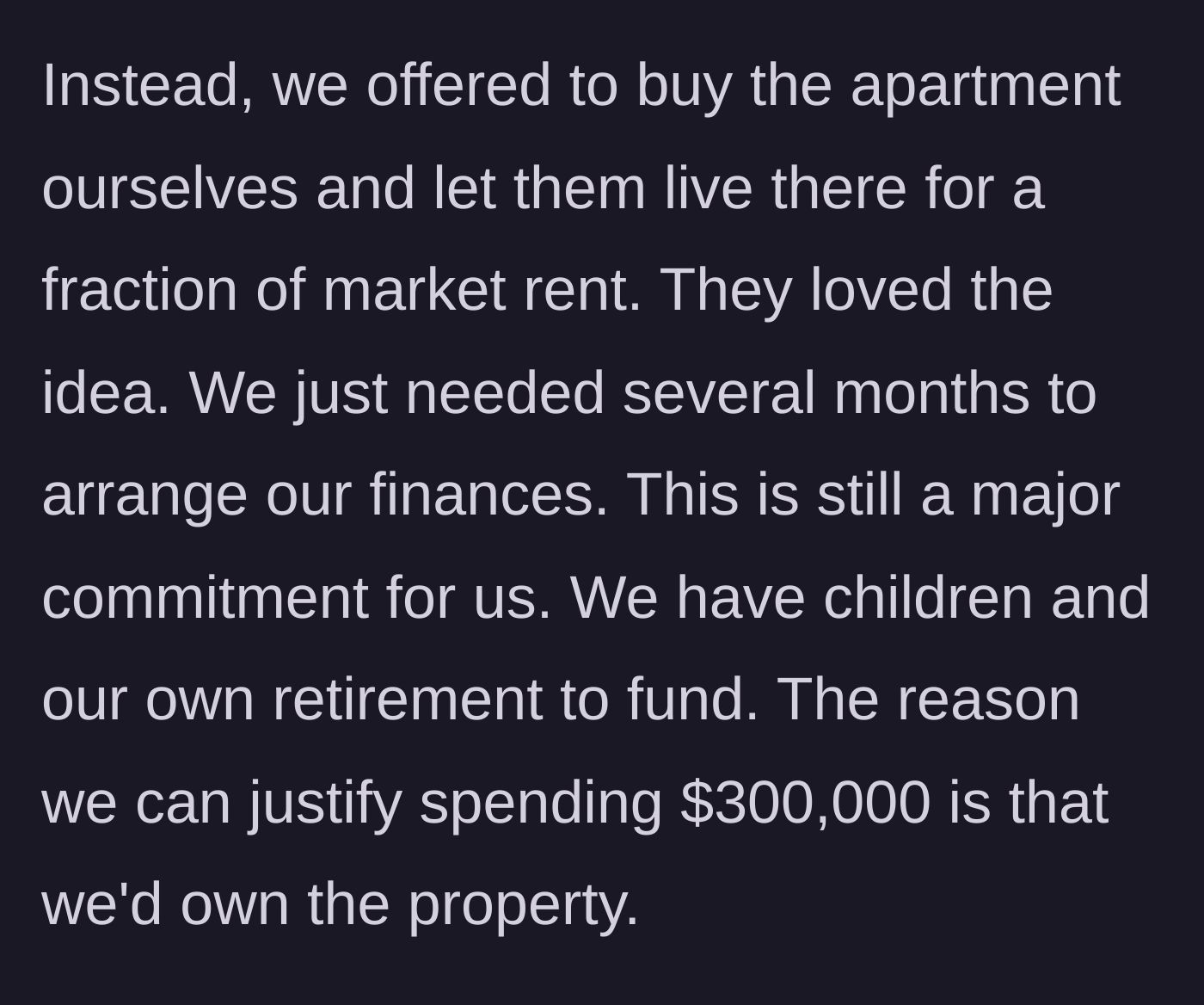 Story part 3 - A signed real estate contract representing a $300,000 investment property.