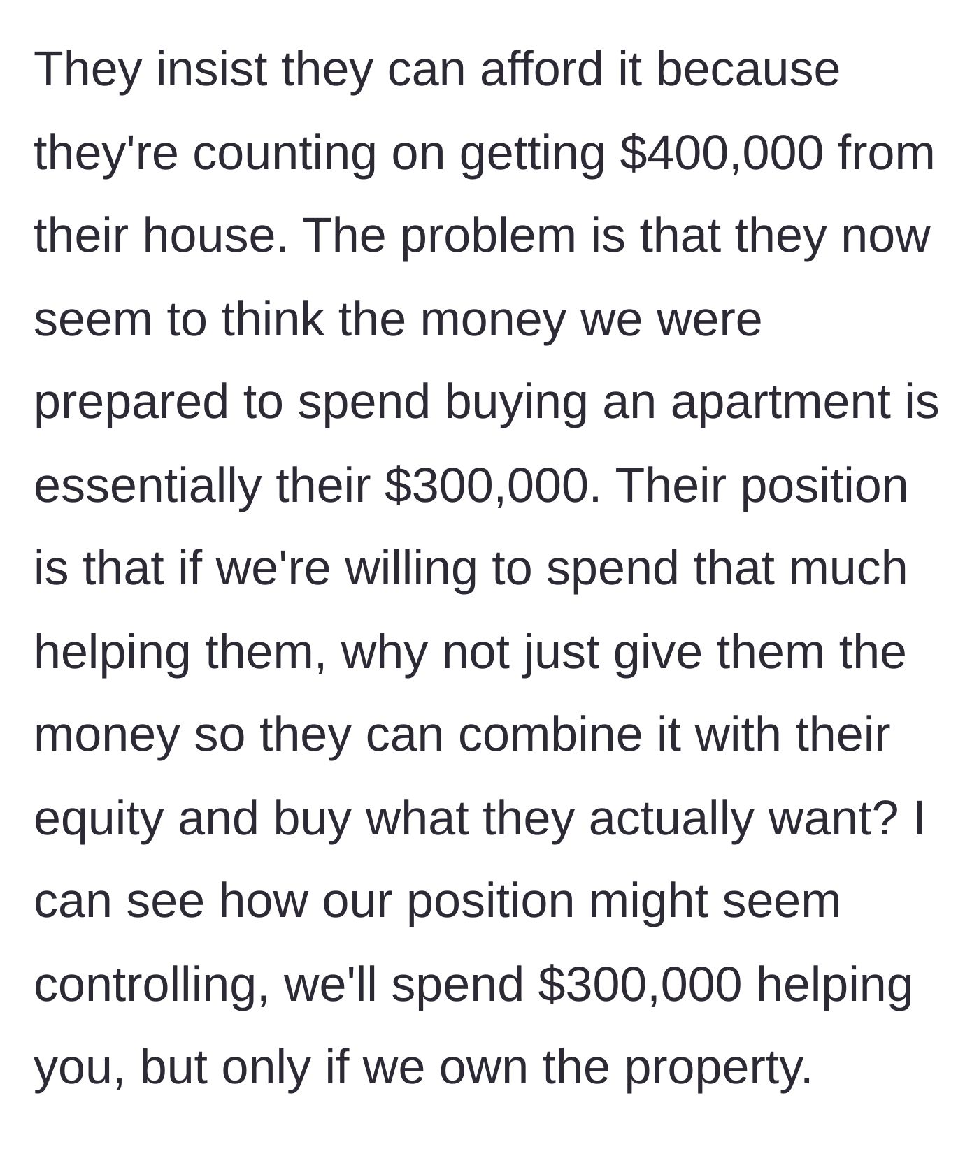 Story part 5 - A confused main character looking at their parents treating their investment fund like a personal piggy bank.