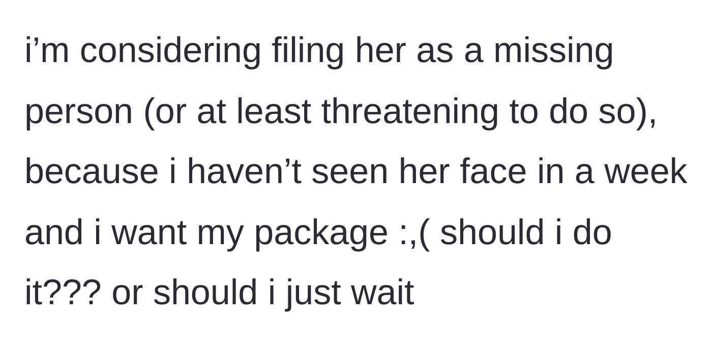 Story part 4 - The desperate teen contemplates calling the police to report her mother missing just to get her attention.