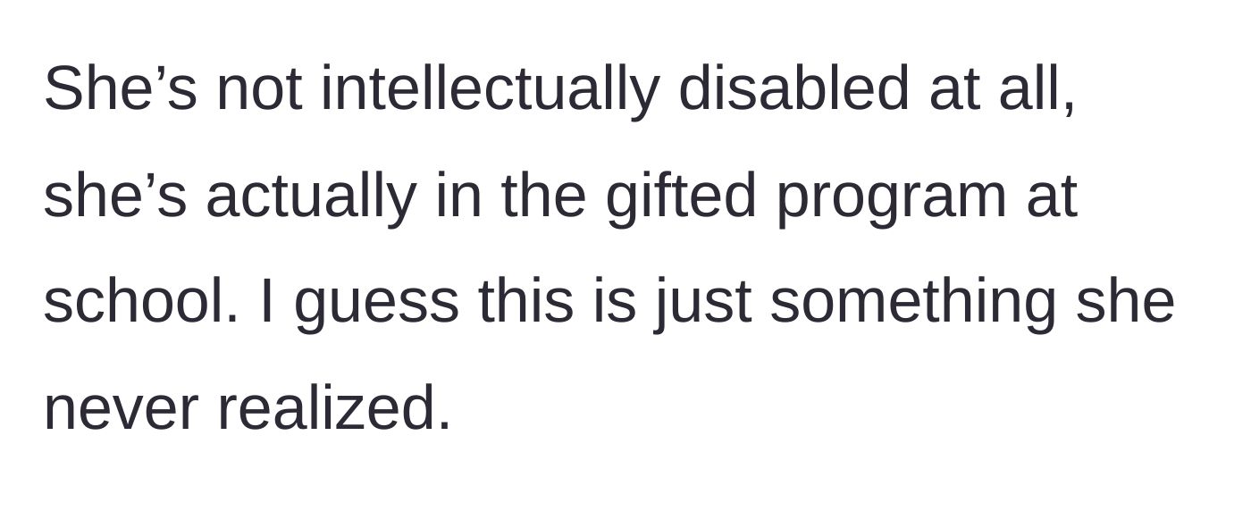 Story part 8 - Noting the child is highly intelligent but heavily sheltered.