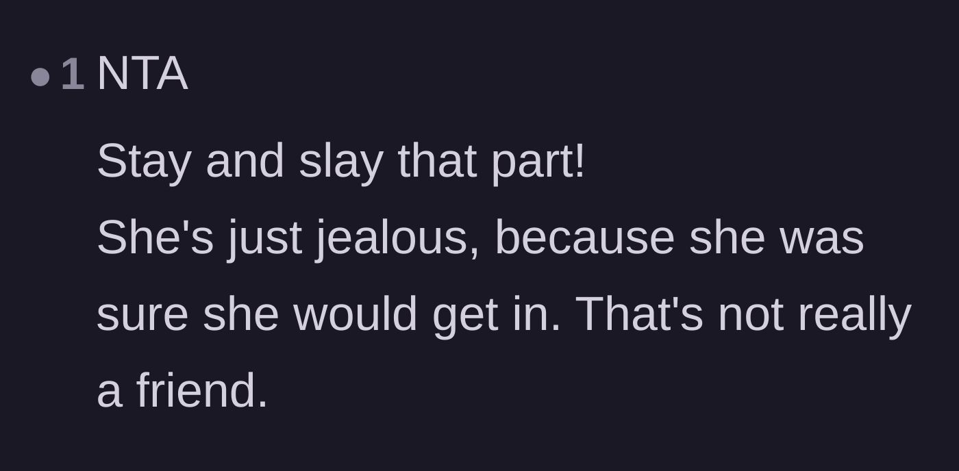 Comment thread 3 - Enthusiastically encouraging the main character to stay in the play and slay her new role.
