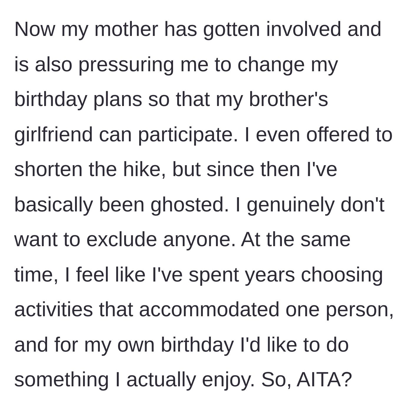 Story part 5 - A stressed birthday boy staring at his phone as his mother's text messages flood in, demanding he change his plans.