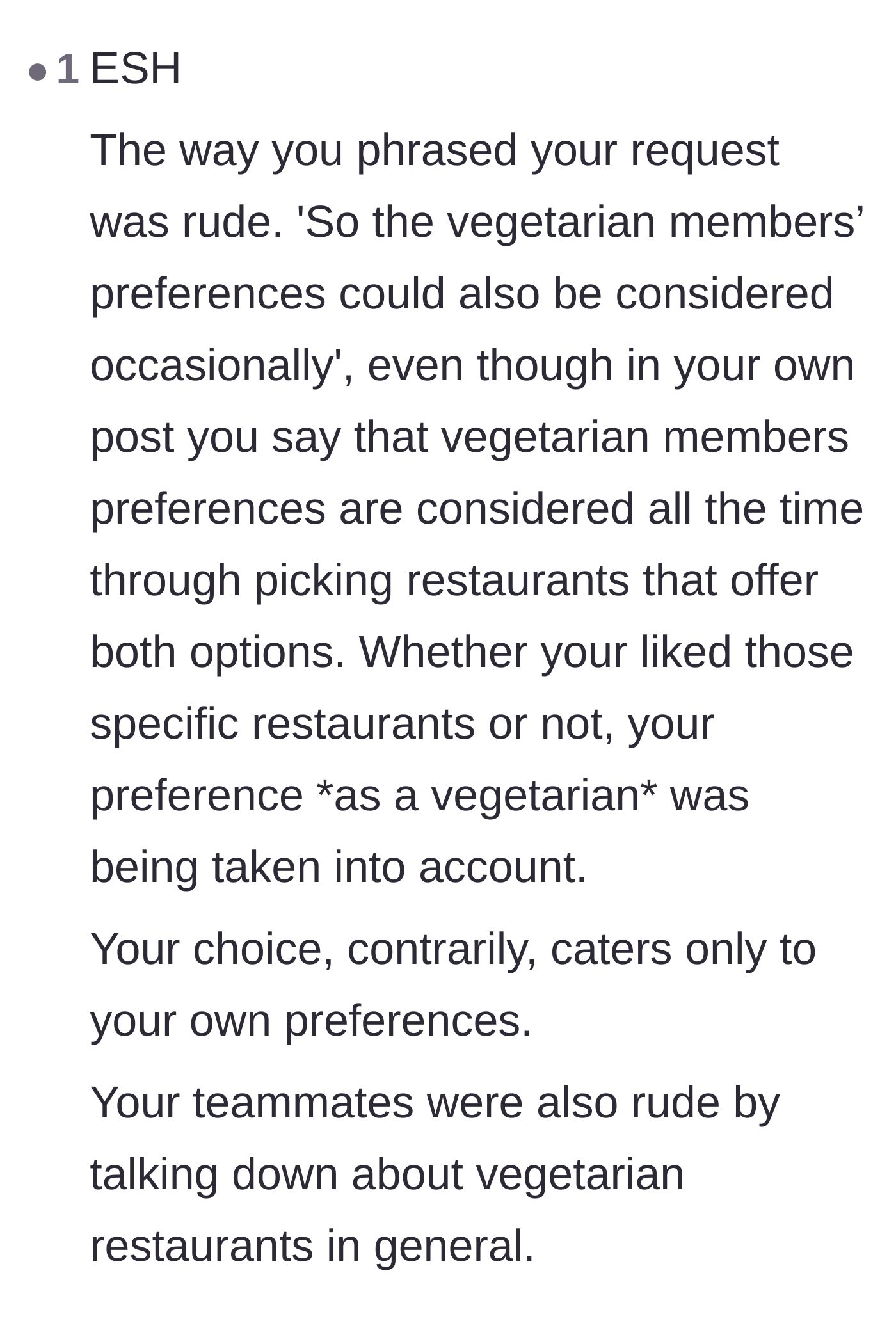 Comment thread 4 - A nuanced take arguing that everyone is in the wrong because the original poster was demanding his own exclusivity.