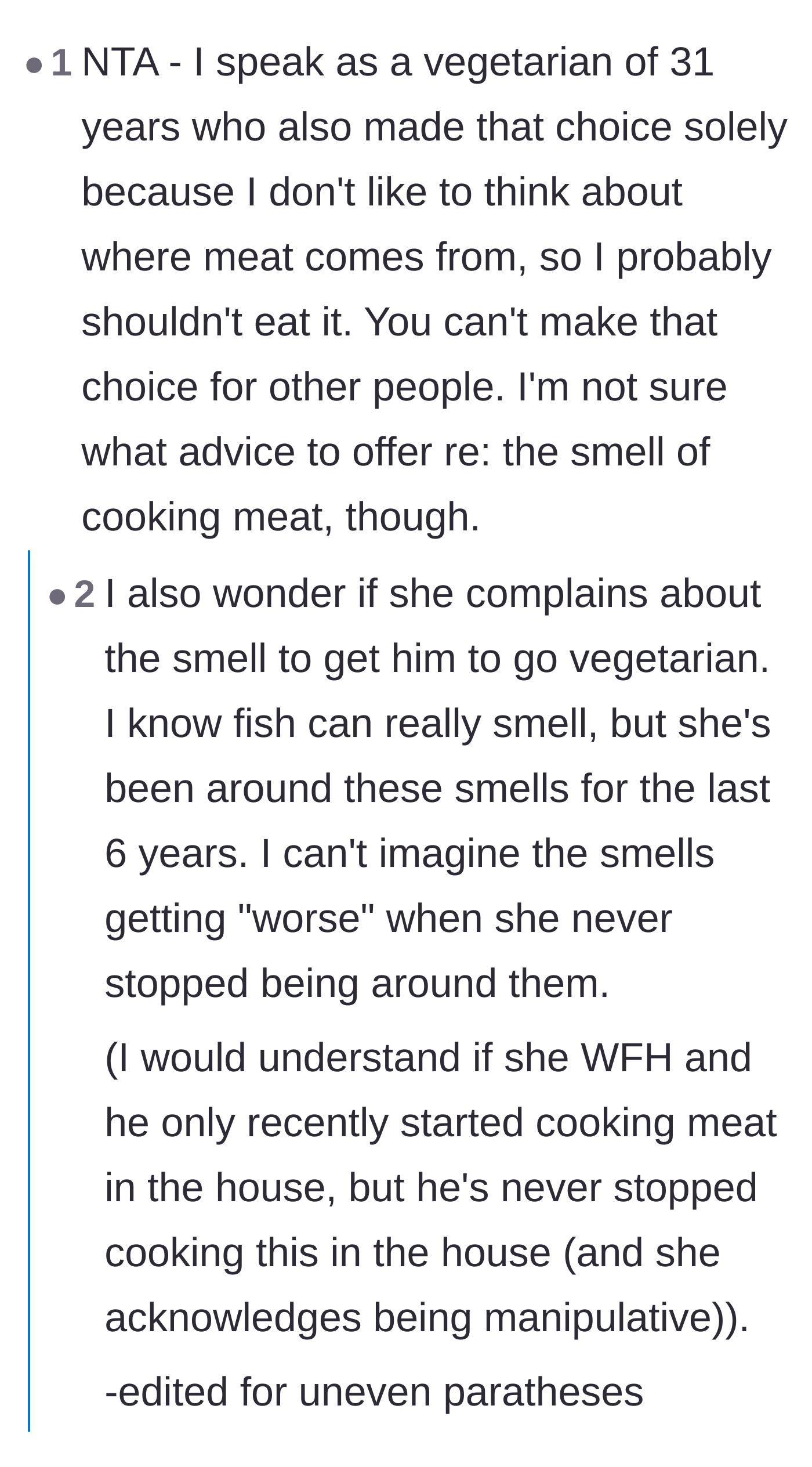 Comment thread 6 - Practical advice on air purifiers and speculation about whether hormonal changes or pregnancy are causing the sudden smell sensitivity.
