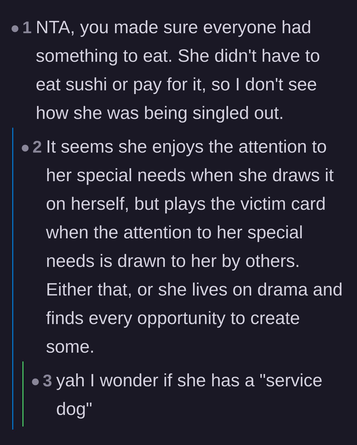 Comment thread 2 - Commenters pointing out that the friend wasn't singled out and is likely just playing the victim for attention.