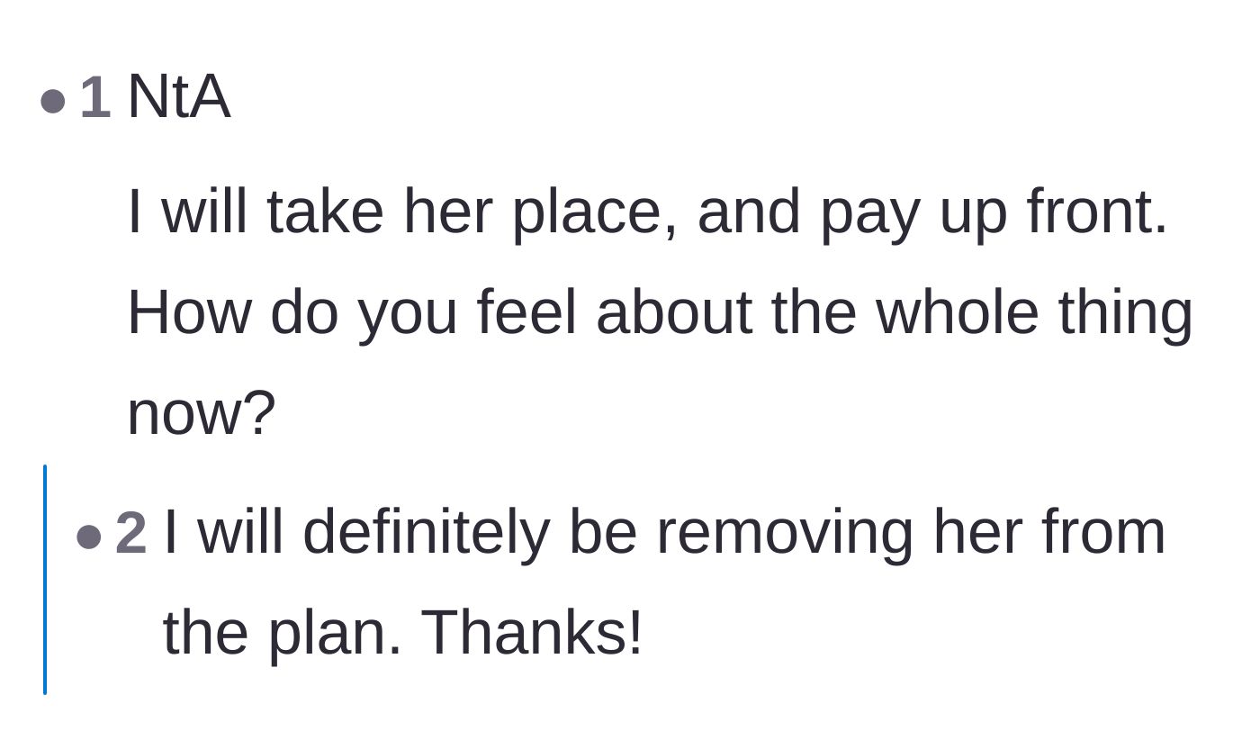 Comment thread 6 - A user offering to take the vacant subscription spot and pay upfront.