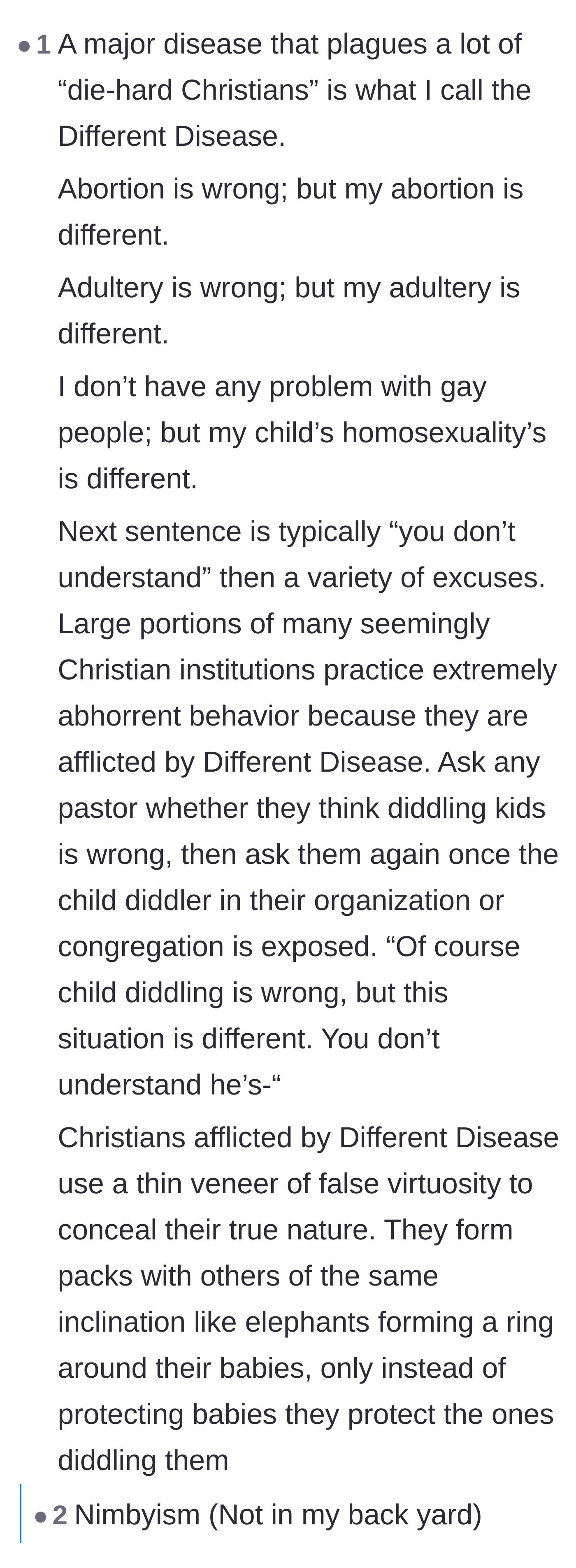 Comment thread 3 - Deep discussion on religious hypocrisy and how some individuals use faith to shield themselves from accountability.