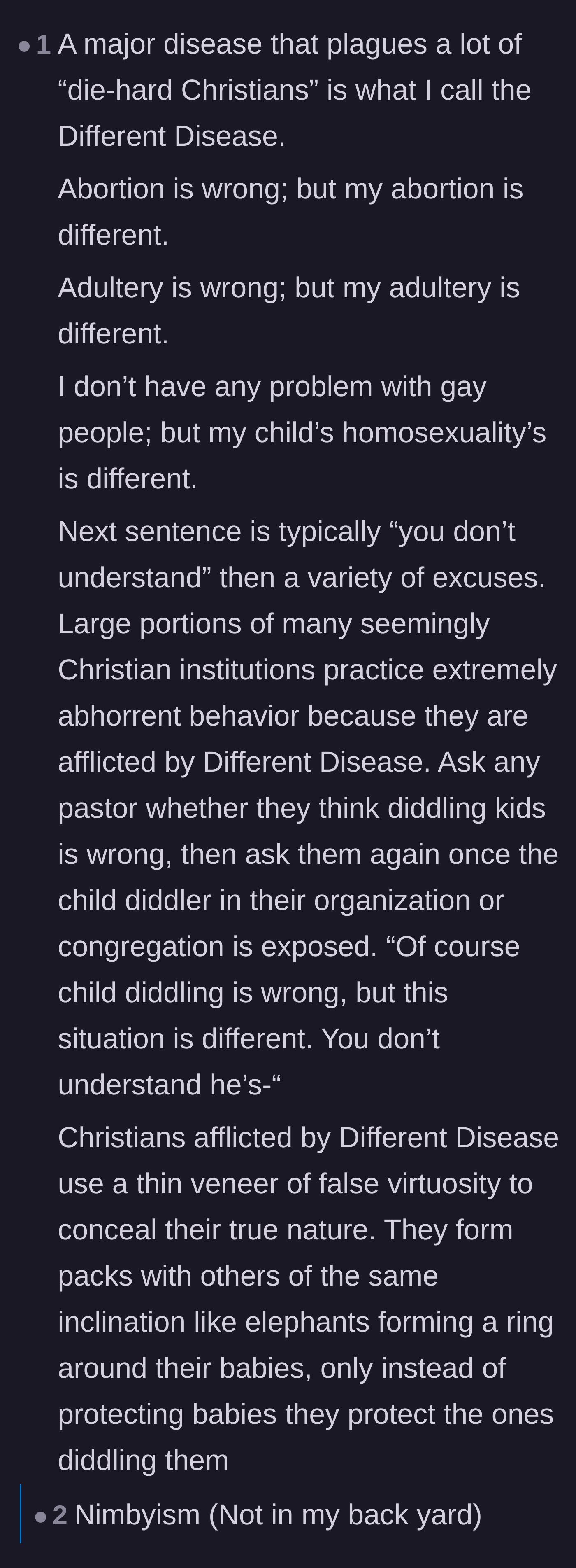 Comment thread 3 - Deep discussion on religious hypocrisy and how some individuals use faith to shield themselves from accountability.