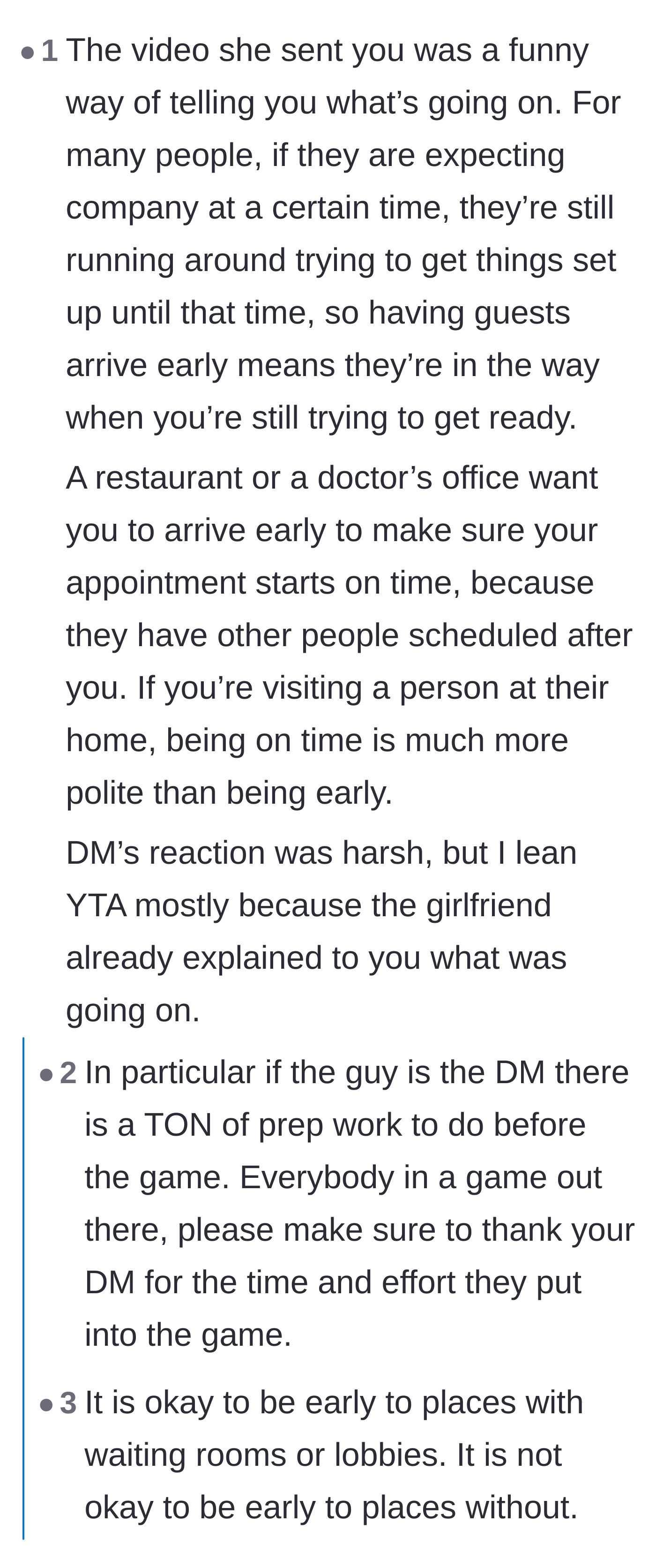 Comment thread 2 - Discussion on the immense prep work Dungeon Masters do and the etiquette of bringing host gifts.