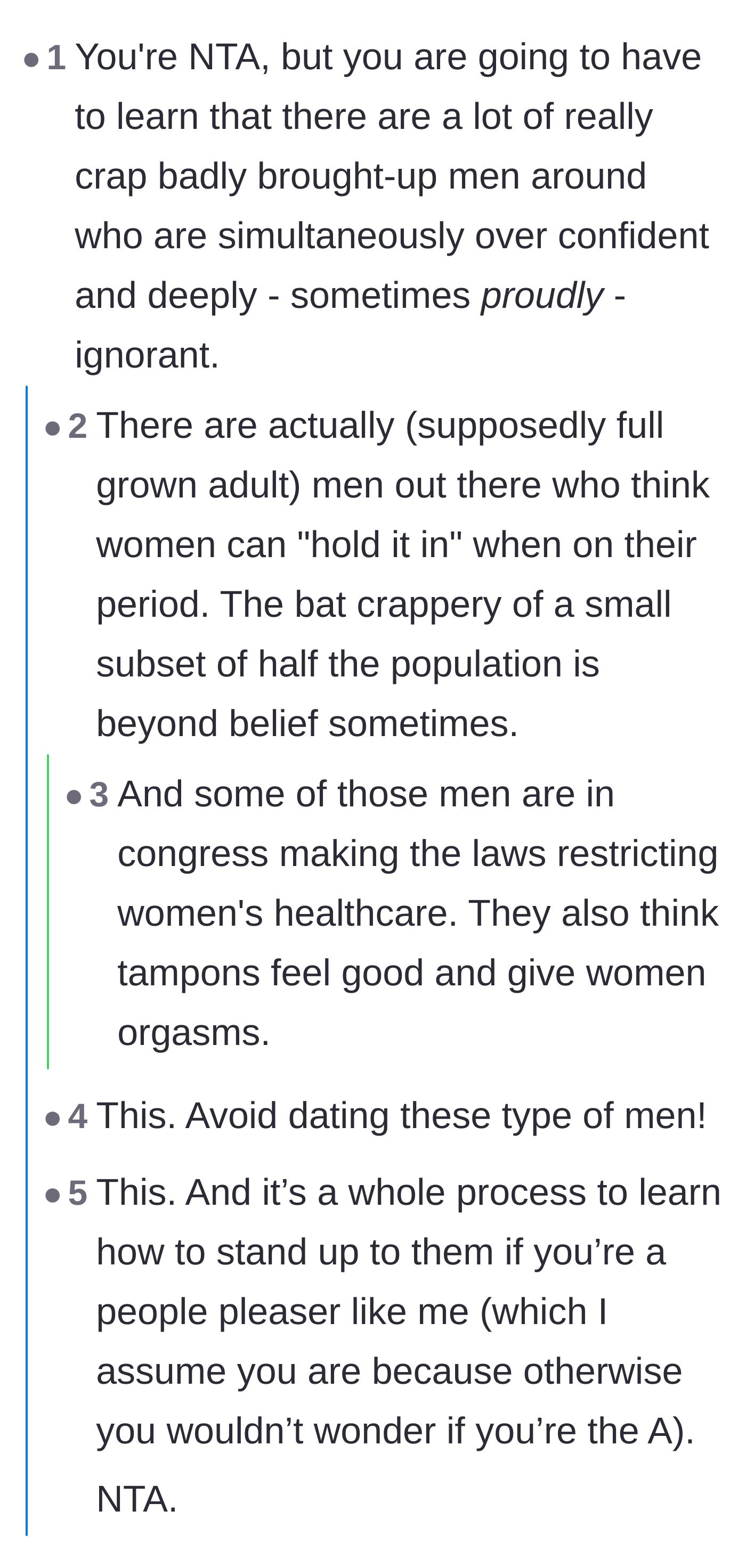 Comment thread 4 - A deep dive into the broader societal issue of proudly ignorant men trying to control women's bodies.