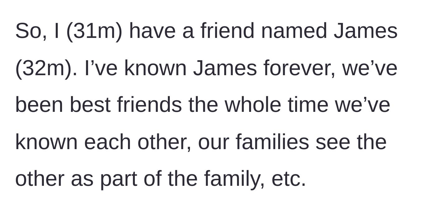 Story part 1 - Introduction of the 17-year friendship between two men whose families are heavily intertwined.