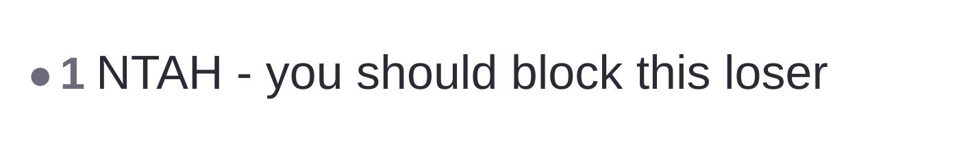 Comment thread 5 - A brief and direct instruction to block the ex-boyfriend.