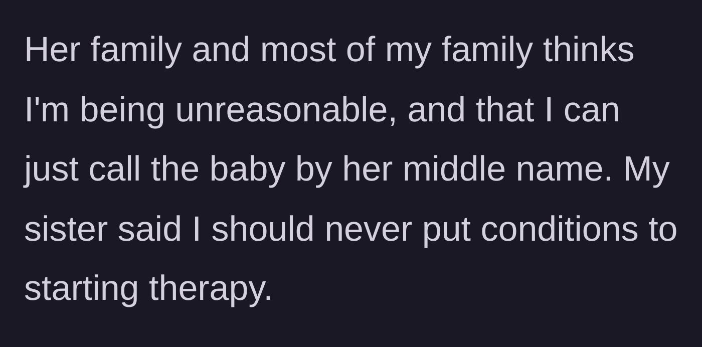 Story part 11 - Families calling the husband unreasonable for setting conditions