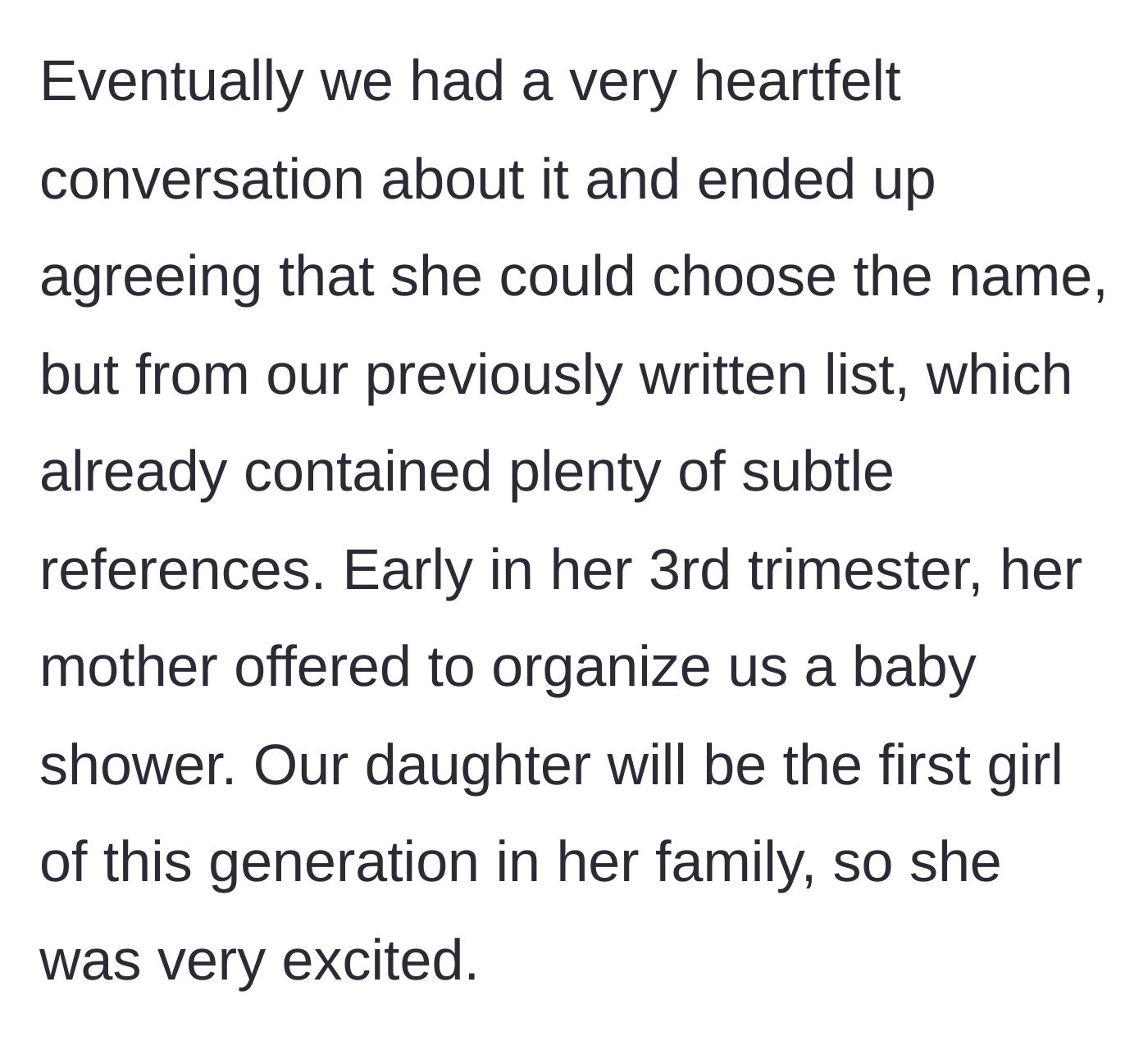 Story part 5 - A heartfelt compromise and a baby shower planned by the mother-in-law