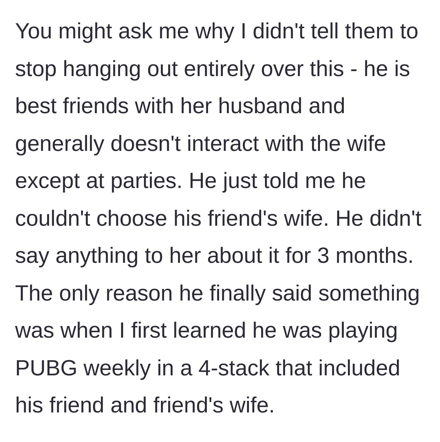 Story part 4 - A man secretly playing online video games with friends over a headset.