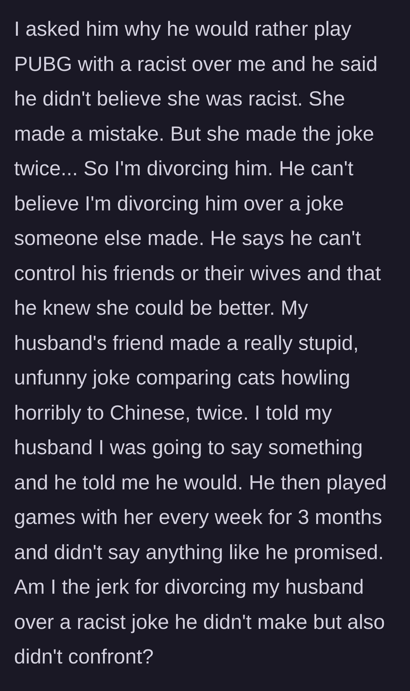 Story part 7 - A heartbroken wife looking away while her husband stands in disbelief.