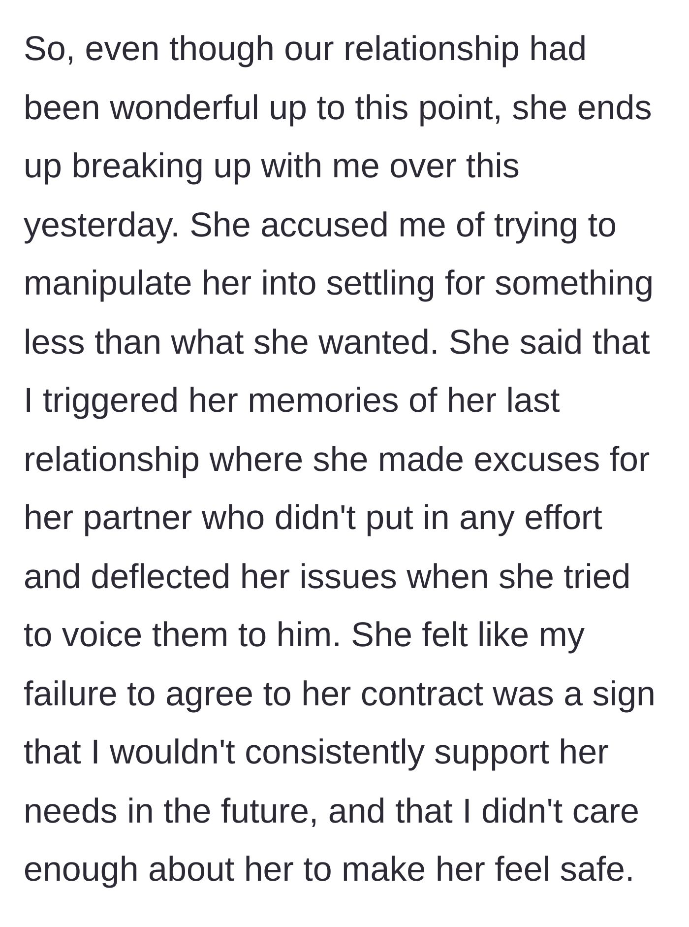 Story part 6 - A woman angrily packing her bags, hurling therapy-speak accusations at her partner as she leaves.