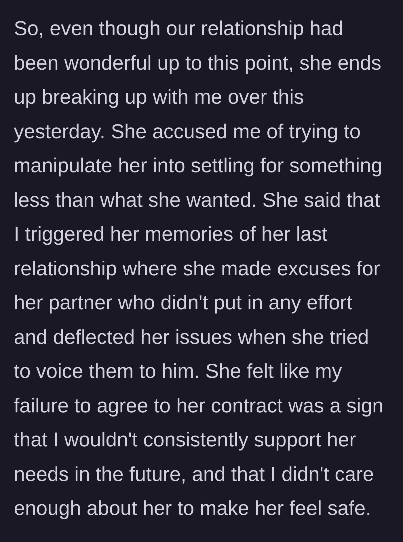 Story part 6 - A woman angrily packing her bags, hurling therapy-speak accusations at her partner as she leaves.