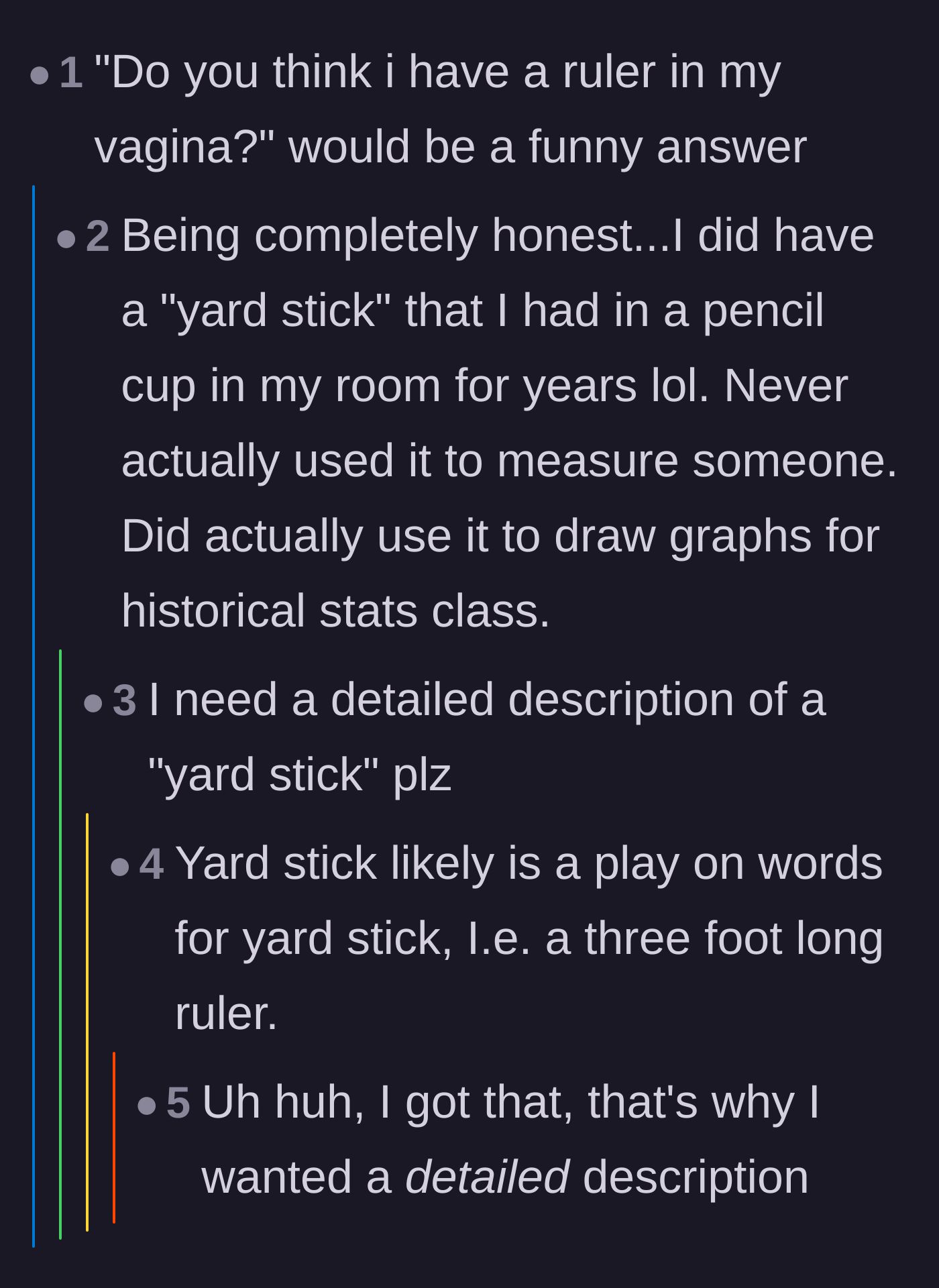 Comment thread 3 - Joking about using humor to deflect the boyfriend's insecure question