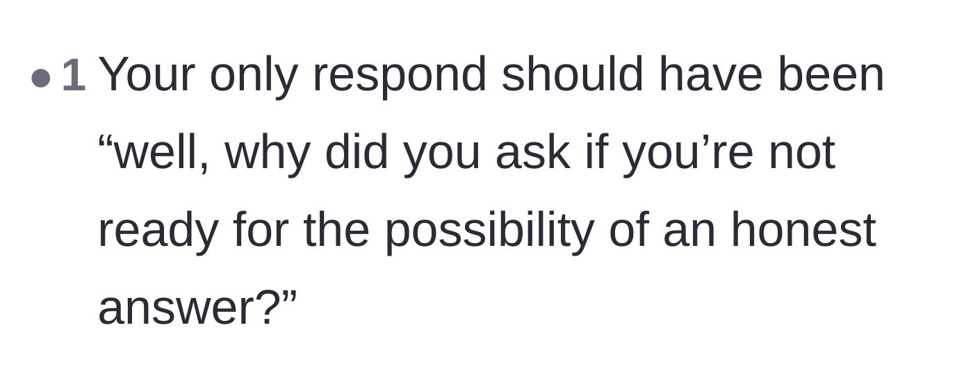 Comment thread 6 - Suggesting a direct response to hold the boyfriend accountable