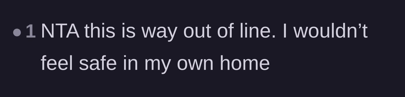 Comment thread agreeing that an unauthorized person having a key ruins the basic safety of a home