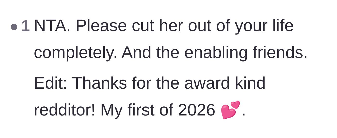Comment thread 4 - Advice to immediately cut off the thief and the enabling friends who support her.