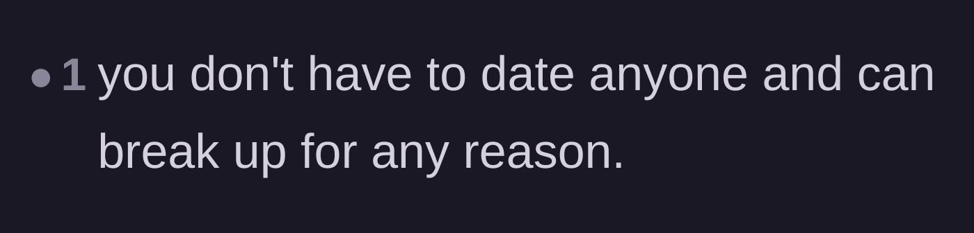 Comment thread 6 - A gentle reminder that no one is obligated to stay in a relationship they no longer want to be in.