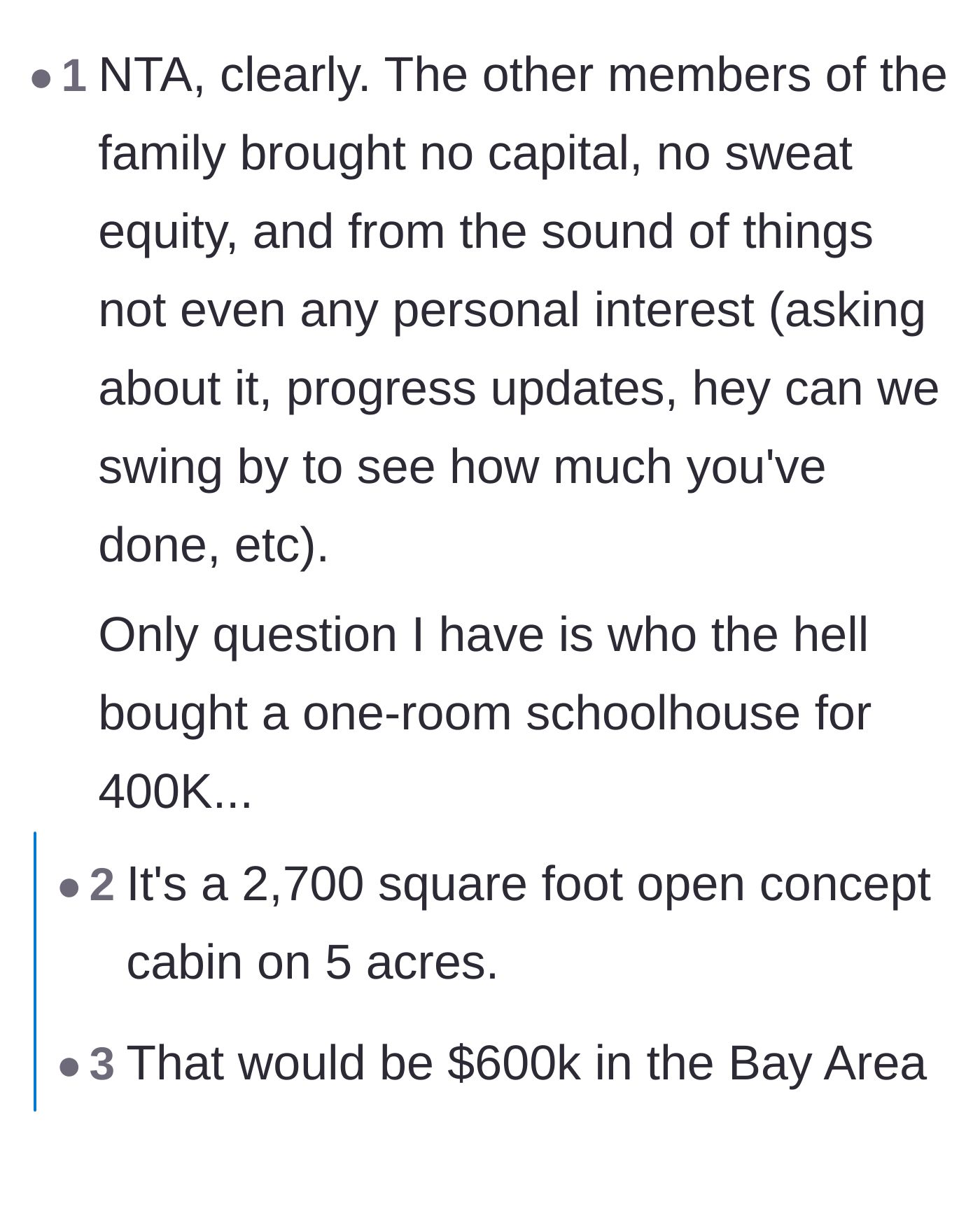 Comment thread 3 - A debate over whether the author's plan to still take his wife on vacation is just enabling her toxic financial entitlement.