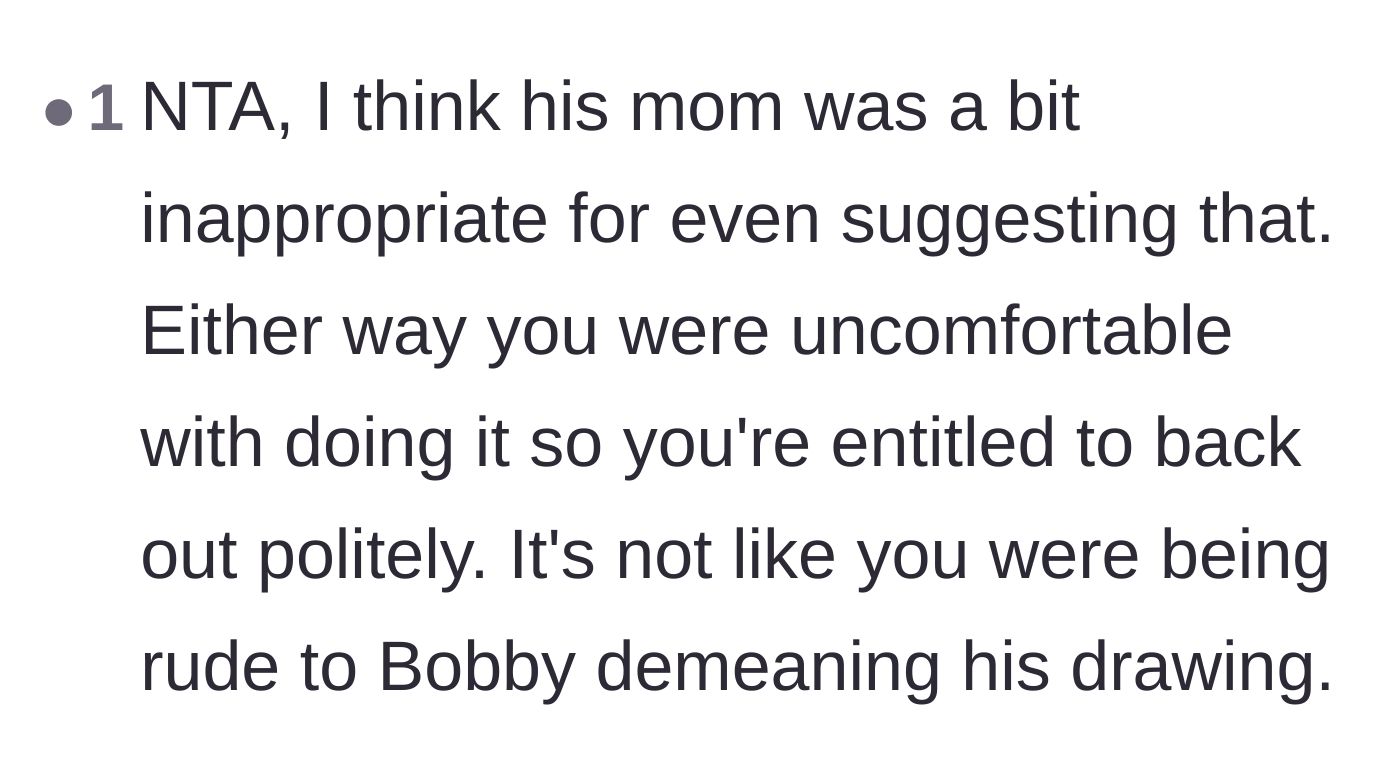 Comment thread 3 - Noting that it is completely fine to politely back out when an adult makes the situation inappropriate.