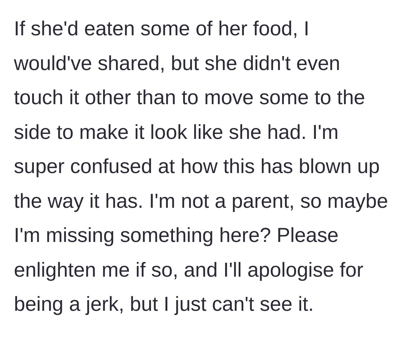 Story part 3 - The bewildered author questions if their lack of parenting experience means they are in the wrong for holding this boundary.