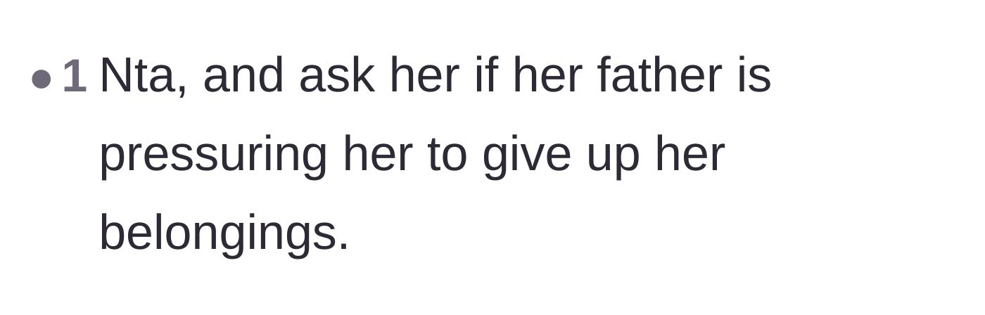 Comment thread 5 - Advice urging the mother to check if the father is emotionally pressuring their daughter during his visits.