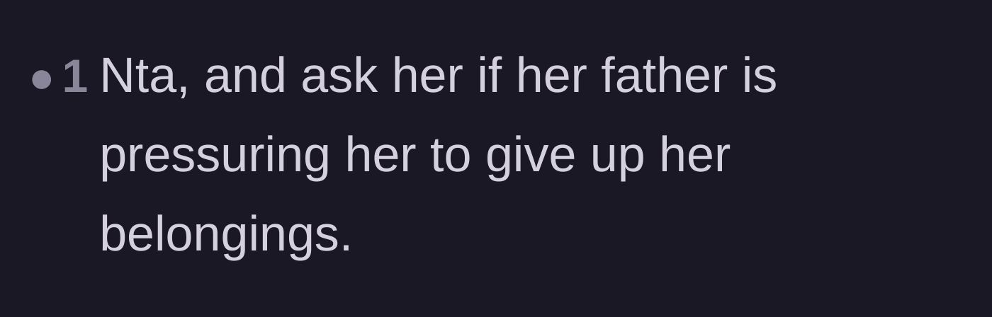 Comment thread 5 - Advice urging the mother to check if the father is emotionally pressuring their daughter during his visits.
