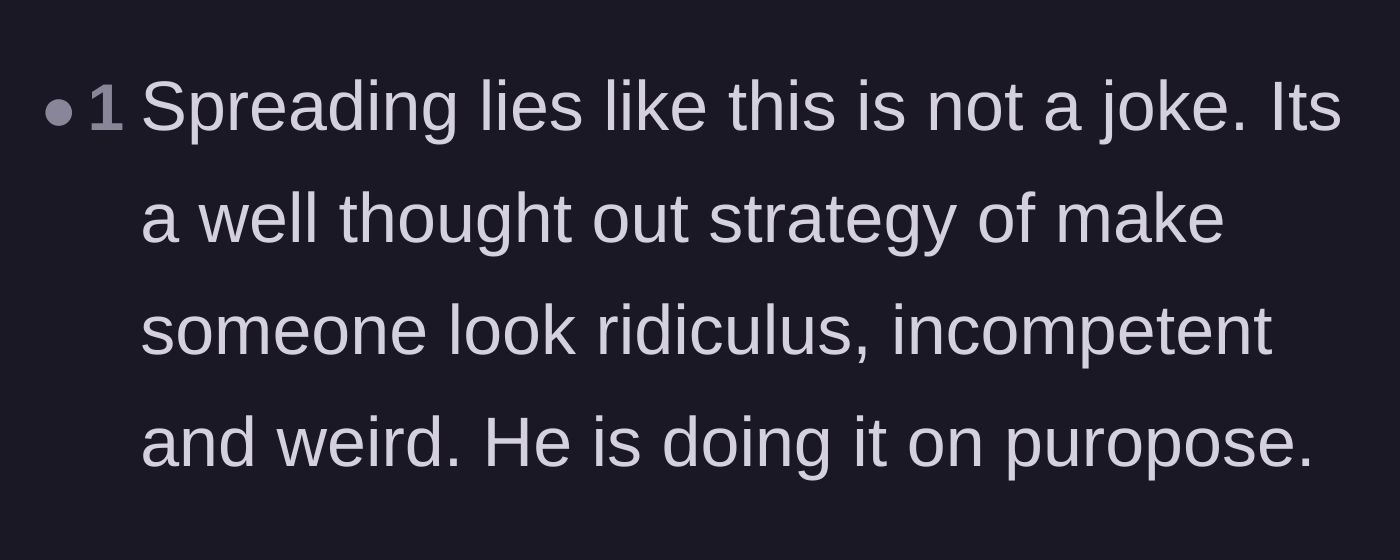 Comment thread 2 - A user pointing out that Victor's lies are a calculated strategy to humiliate the author.