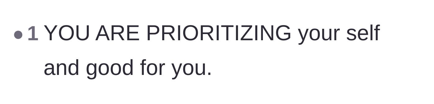 Comment thread 6 - Enthusiastic encouragement praising the main character for prioritizing herself.