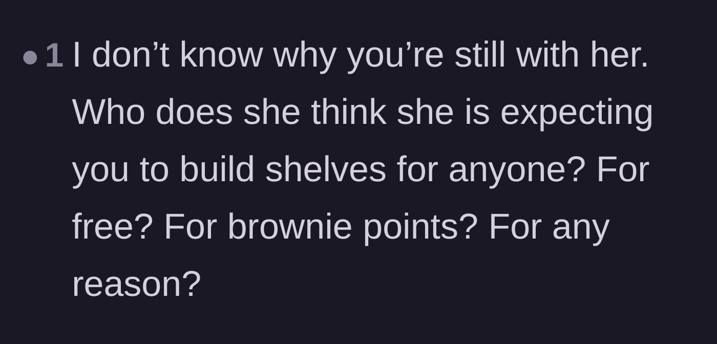 Comment thread 4 - A blunt comment questioning why the boyfriend is still in the relationship.