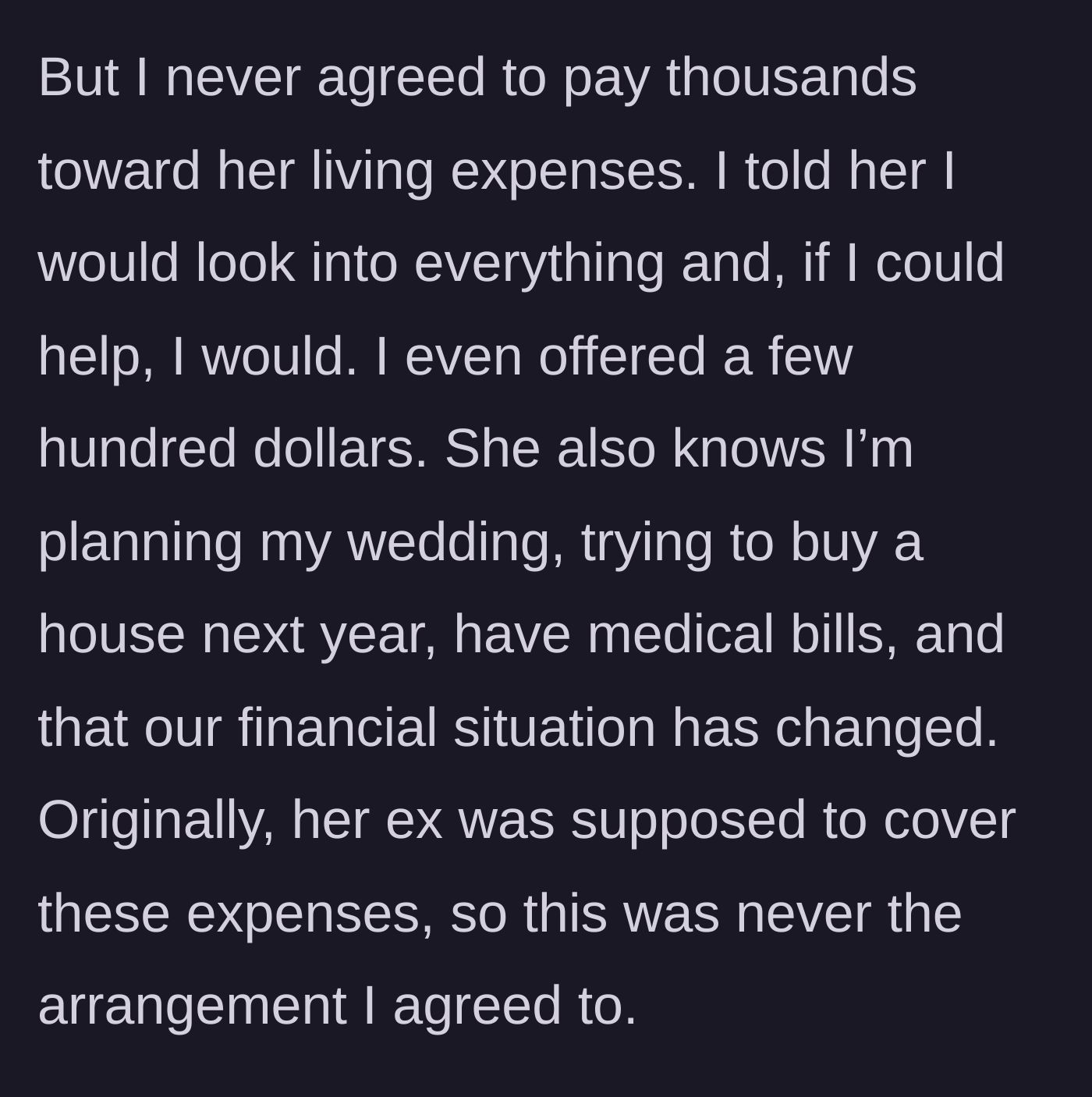 Story part 5 - Author defends her savings, explaining they are for her wedding, future house, and medical bills, not funding her friend.