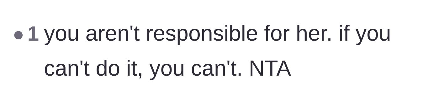 Comment thread 3 - Simple reassurance that the author is not responsible for another adult's life choices