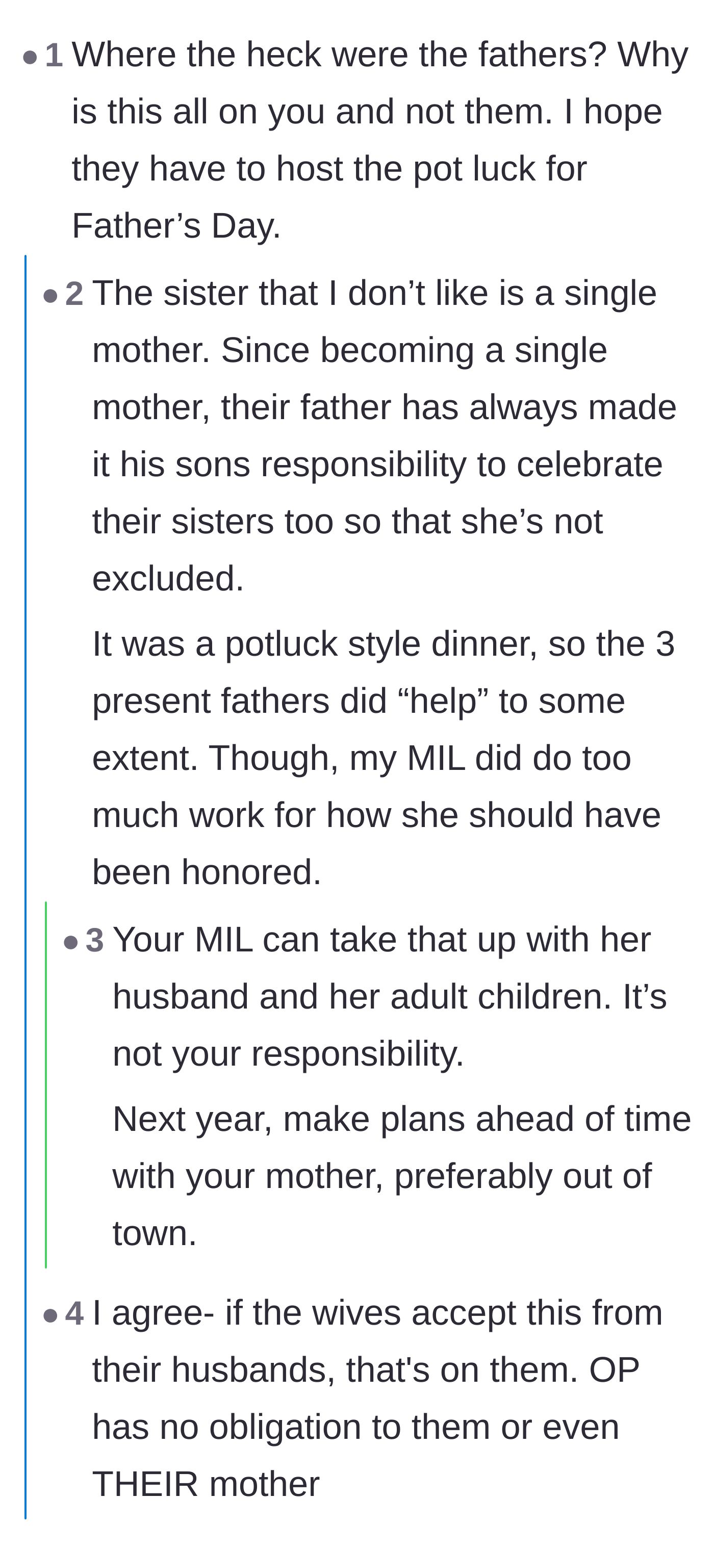 Comment thread 4 - A deep dive into the absent fathers and the shocking revelation about defaced photos and cut-off shopping sprees.
