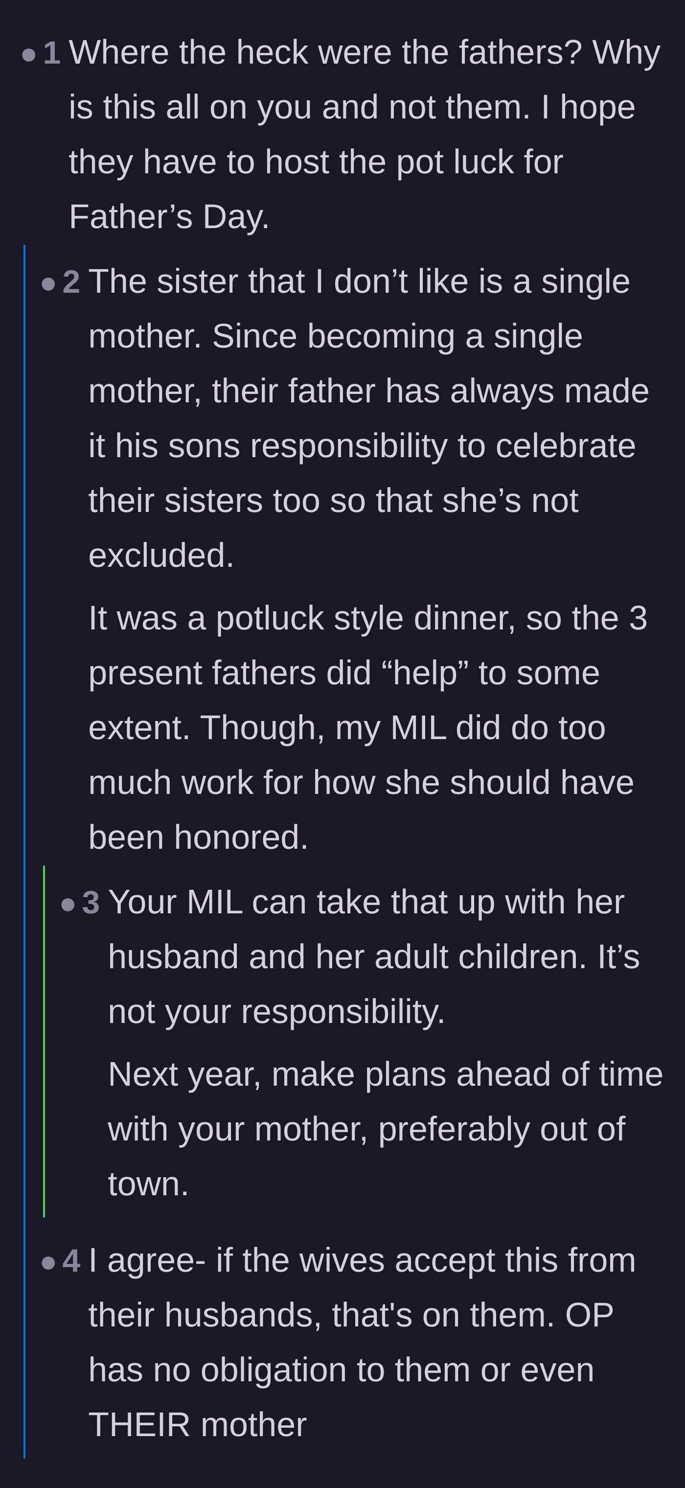 Comment thread 4 - A deep dive into the absent fathers and the shocking revelation about defaced photos and cut-off shopping sprees.