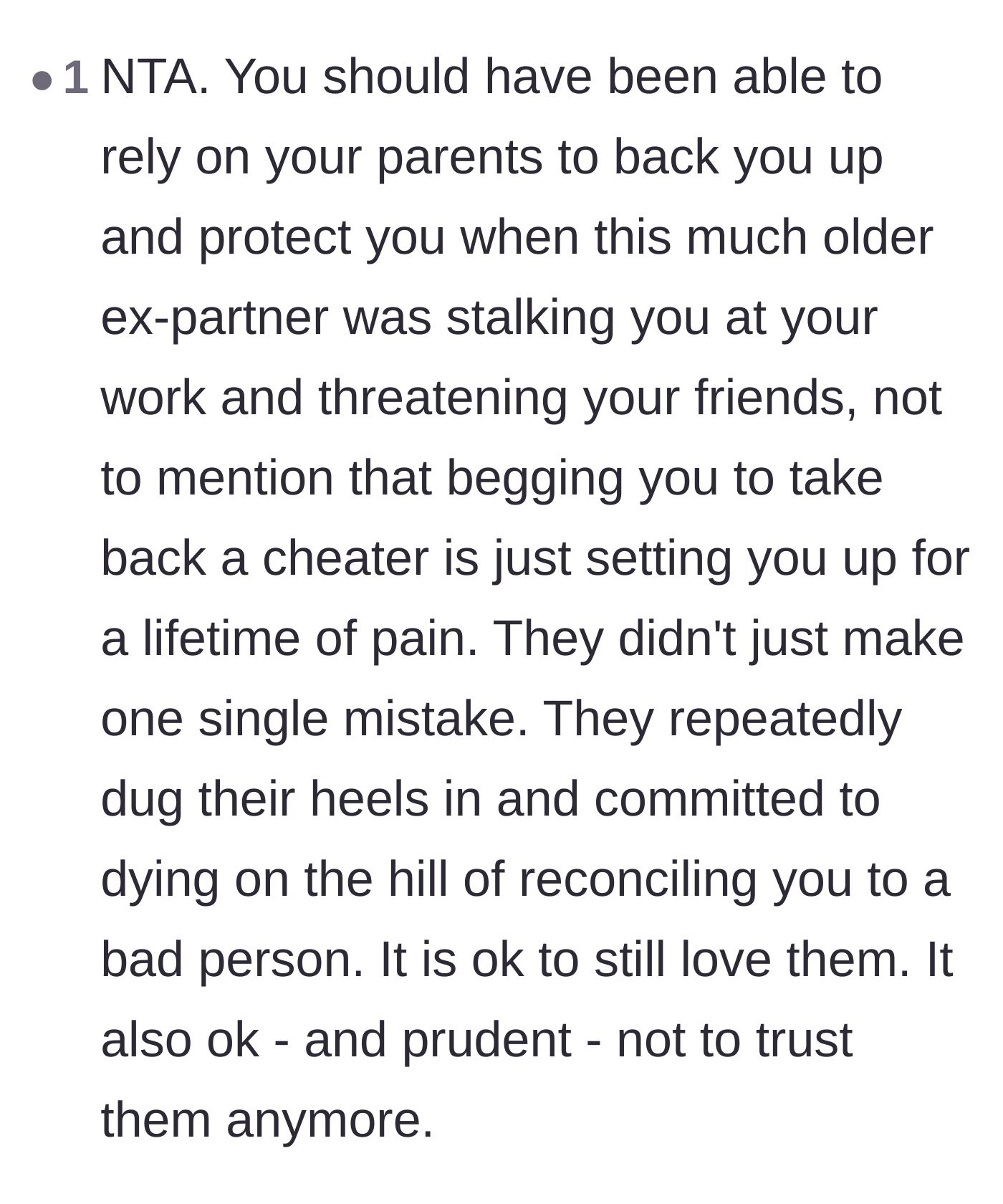 Comment thread 6 - Commenters point out that the parents repeatedly failed in their basic duty to protect their daughter from a dangerous situation.