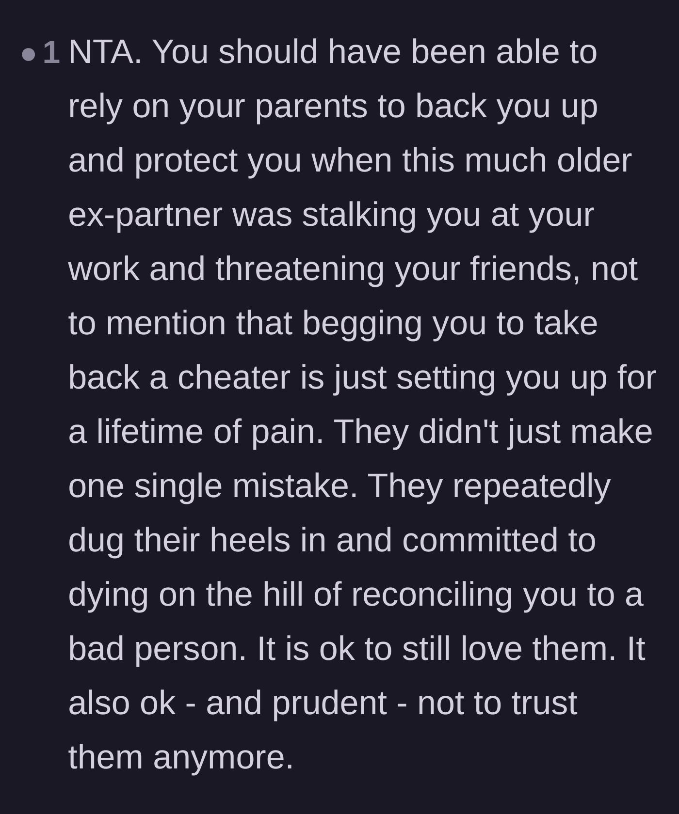 Comment thread 6 - Commenters point out that the parents repeatedly failed in their basic duty to protect their daughter from a dangerous situation.