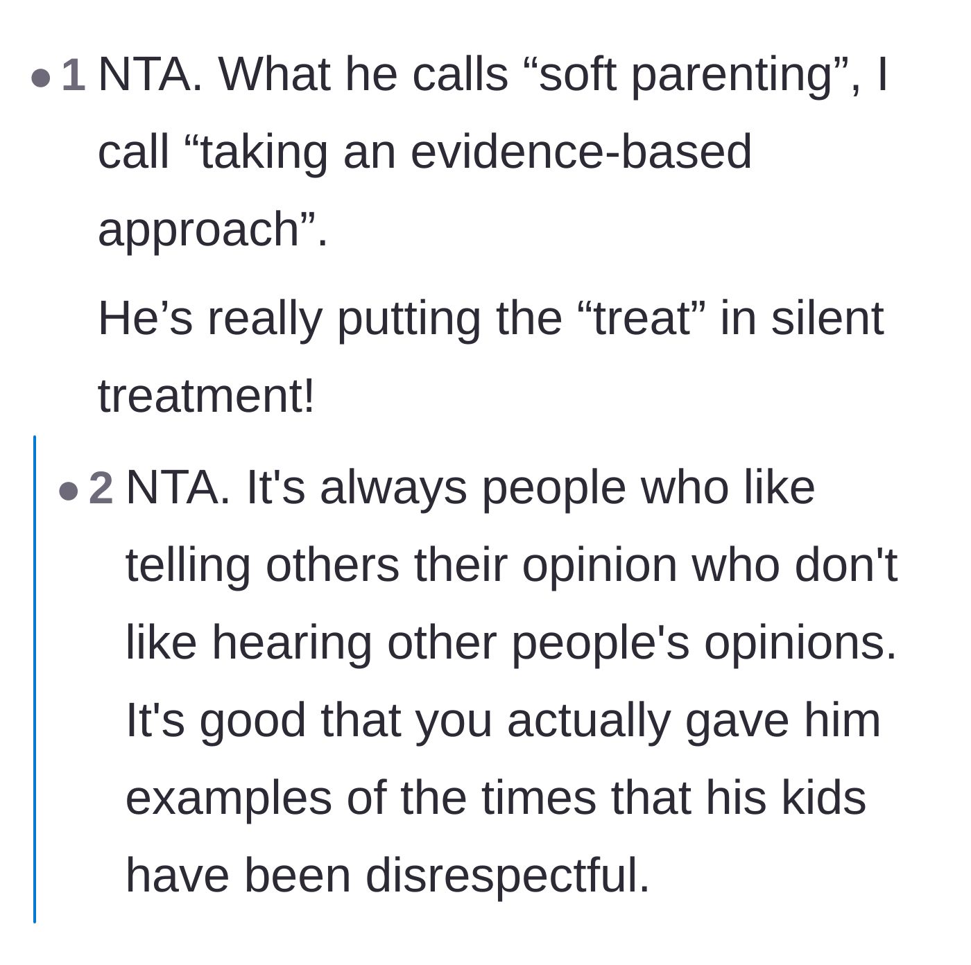 Comment thread 2 - Commenters joke that the older brother's silent treatment is actually a blessing.