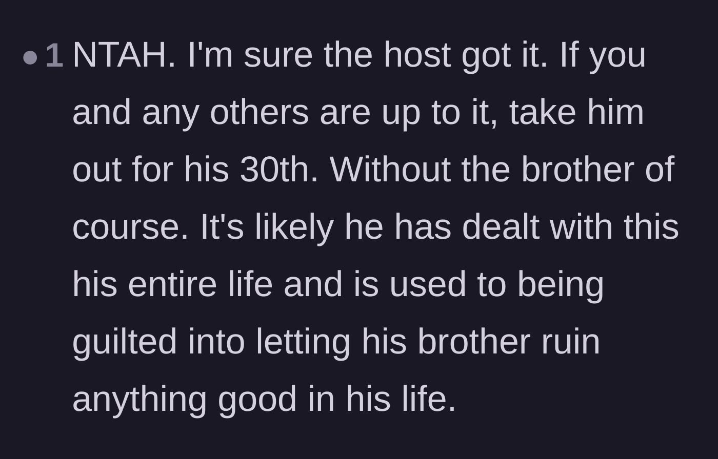 Comment thread 4 - Reassurance that the host understood the walkout and suggestions for a makeup celebration.
