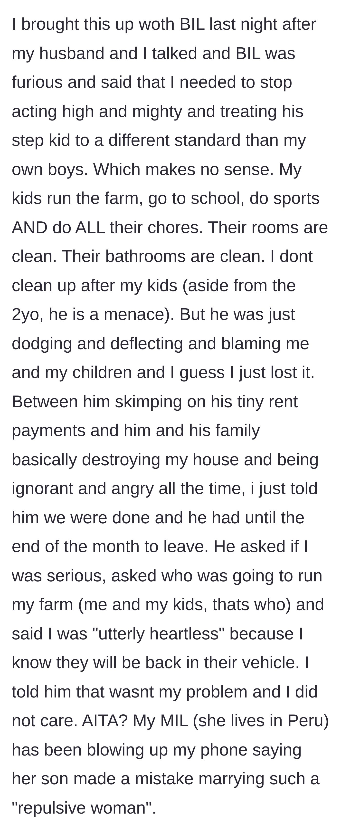 Story part 5 - The host evicts the family after a confrontation, prompting angry texts from the mother-in-law.
