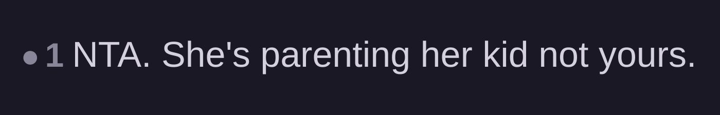 Comment thread 5 - A reminder that the neighbor is only responsible for parenting her own child.