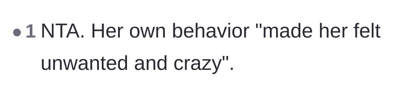 Comment thread 1 - Pointing out that the new friend's own dramatic behavior is what made her feel crazy.