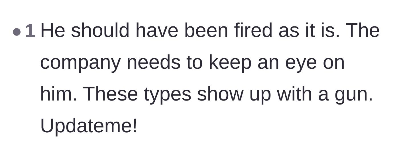 Comment thread 3 - Warnings that unchecked verbal aggression can easily escalate to physical workplace violence.