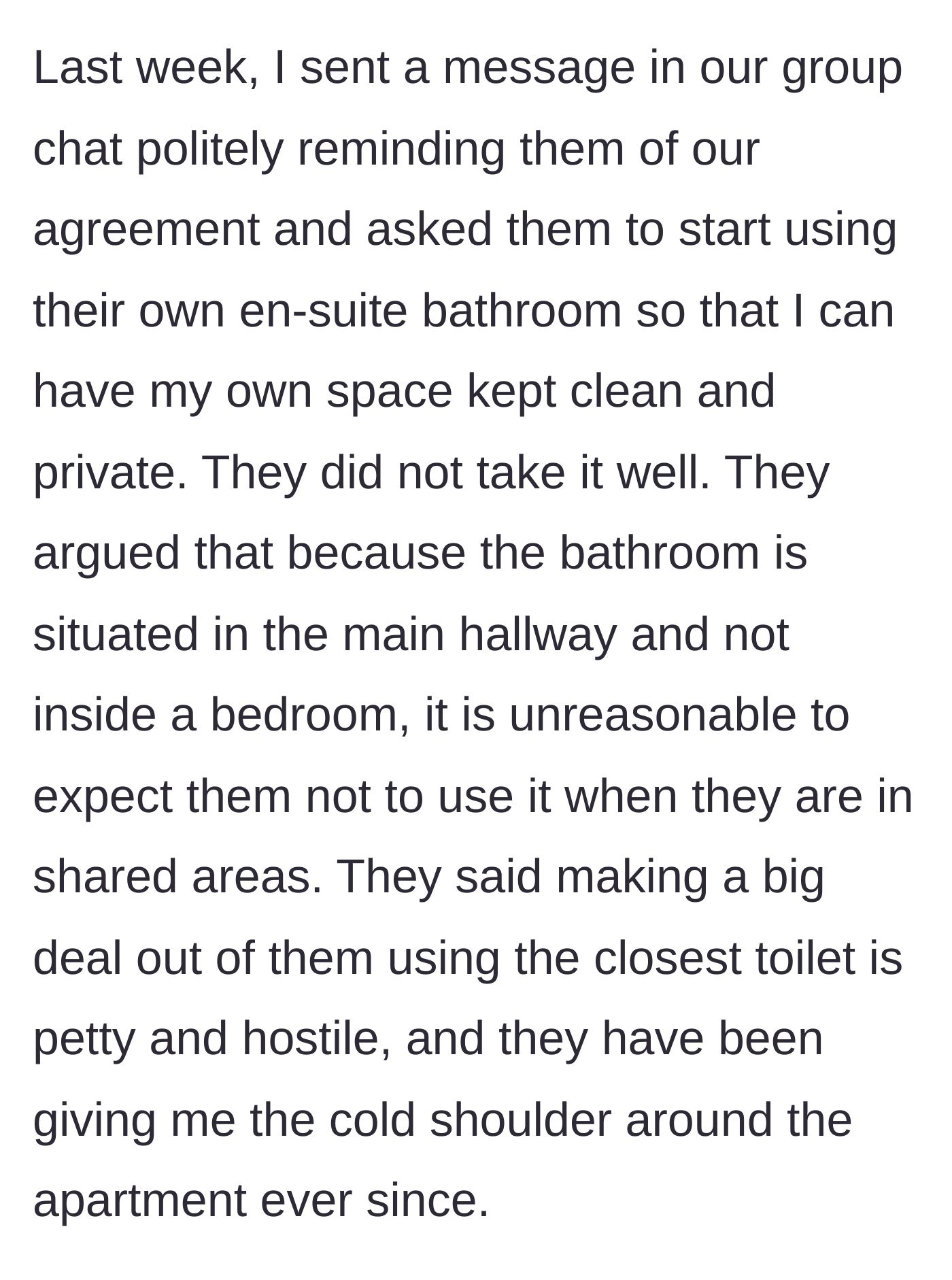 Story part 3 - Confronting the couple in the group chat and their angry, defensive reaction.
