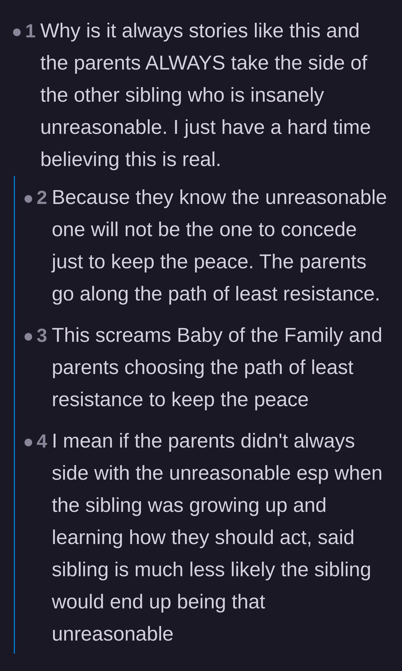 Comment thread 6 - A deep dive into why enabling parents consistently choose the path of least resistance.